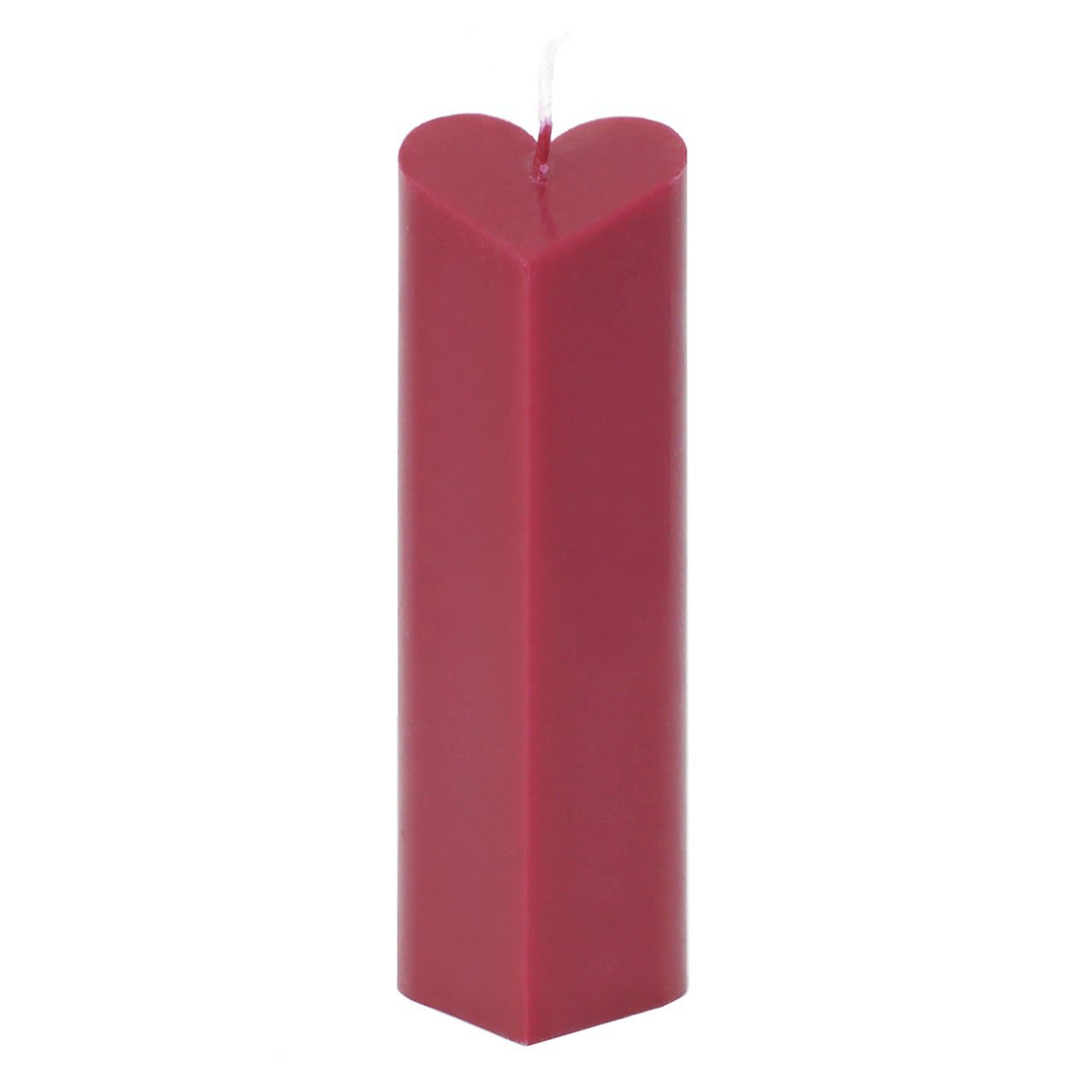 candle heart tubus dark red