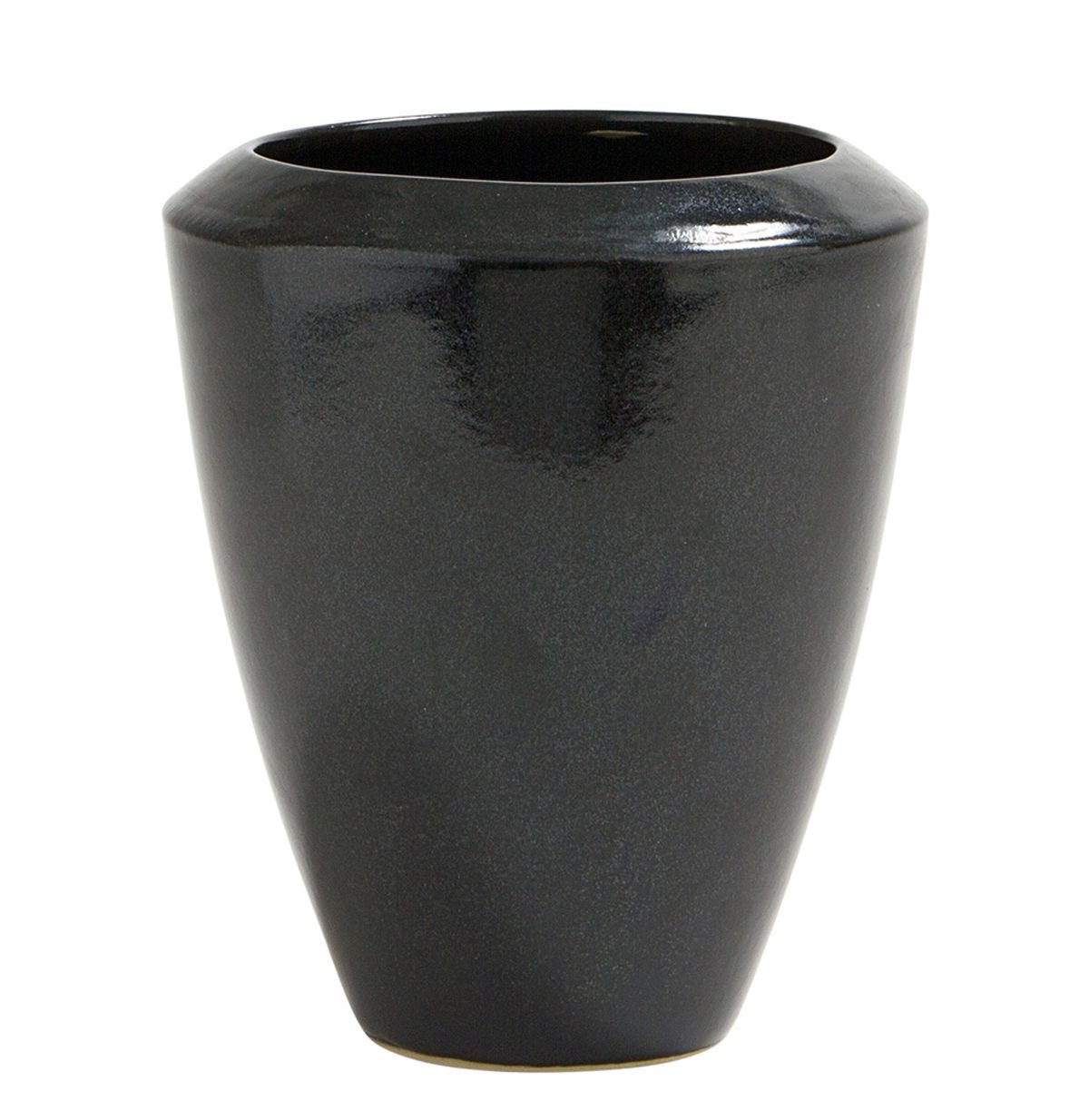 Tulip vase Acelya stoneware black